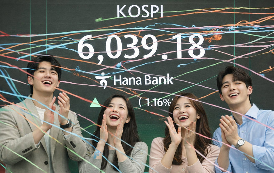 [속보] 꿈의 6천피, 코스피 최초 6,000 돌파…삼성전자·SK하이닉스 동반 상승.png